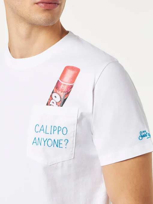 T-shirt in cotone con ricamo Calippo Anyone? | Algida® Edizione Speciale