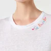 T-shirt in cotone con ricamo Love St. Barth