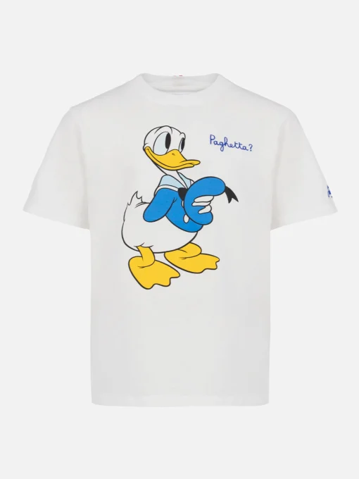 T-shirt in cotone pesante da bambino Cameron con stampa Donald e ricamo Paghetta | EDIZIONE SPECIALE DISNEY