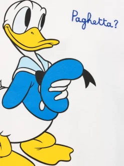 T-shirt in cotone pesante da bambino Cameron con stampa Donald e ricamo Paghetta | EDIZIONE SPECIALE DISNEY