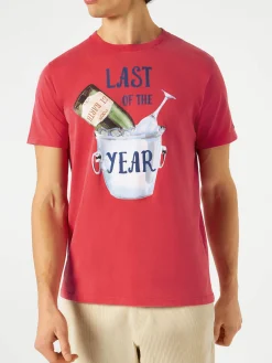 T-shirt rossa con stampa Last Year