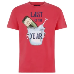 T-shirt rossa con stampa Last Year