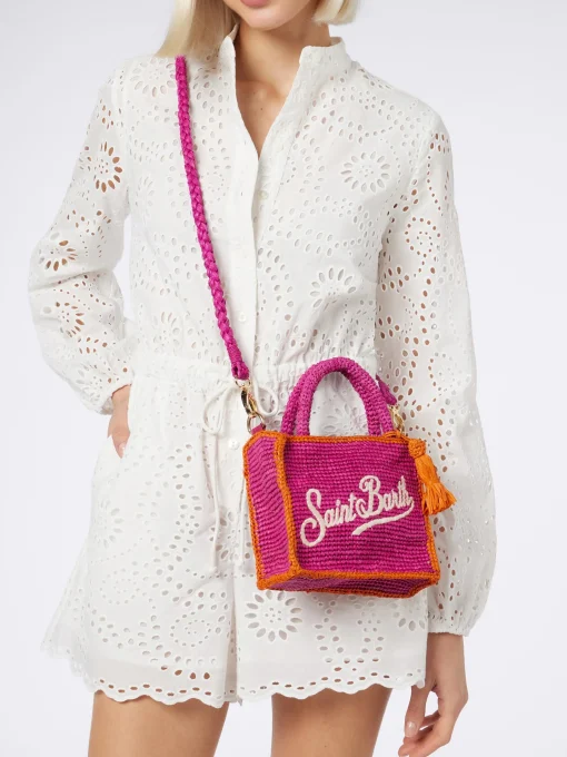 Tutina corta da donna in cotone pizzo Sangallo bianco Julian
