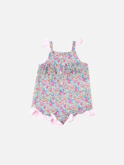 Tutina da neonata in cotone con stampa fiori | EDIZIONE SPECIALE LIBERTY