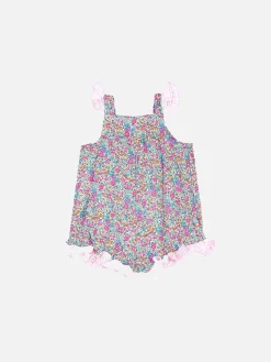 Tutina da neonata in cotone con stampa fiori | EDIZIONE SPECIALE LIBERTY