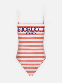Woman one piece swimsuit with Fiorucci print | FIORUCCI SPECIAL EDITION