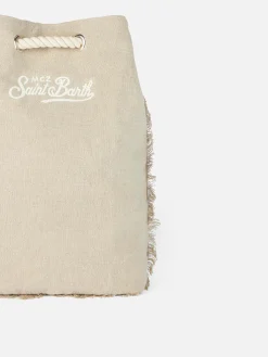 Zaino in lino beige da barca