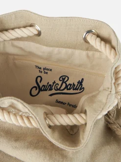 Zaino in lino beige da barca